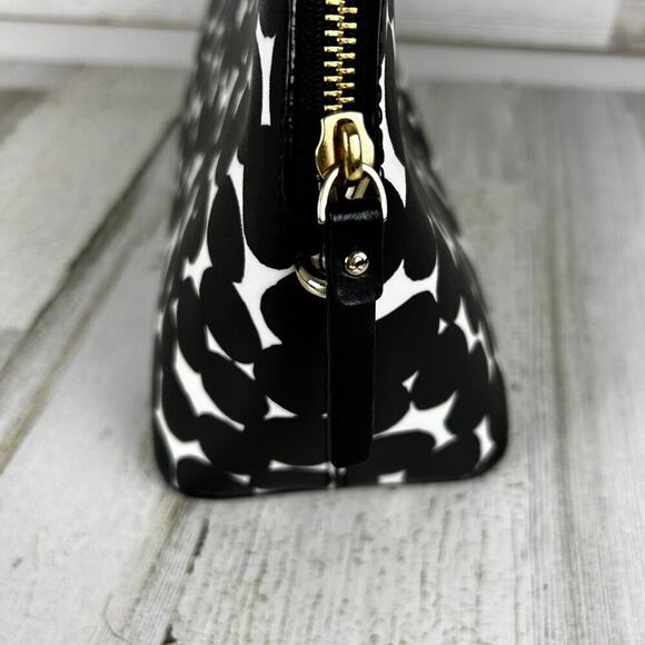 Kate Spade Carli Grove Splodge Dot Medium Satchel Black White Bag Dot Designer - Picture 3 of 8